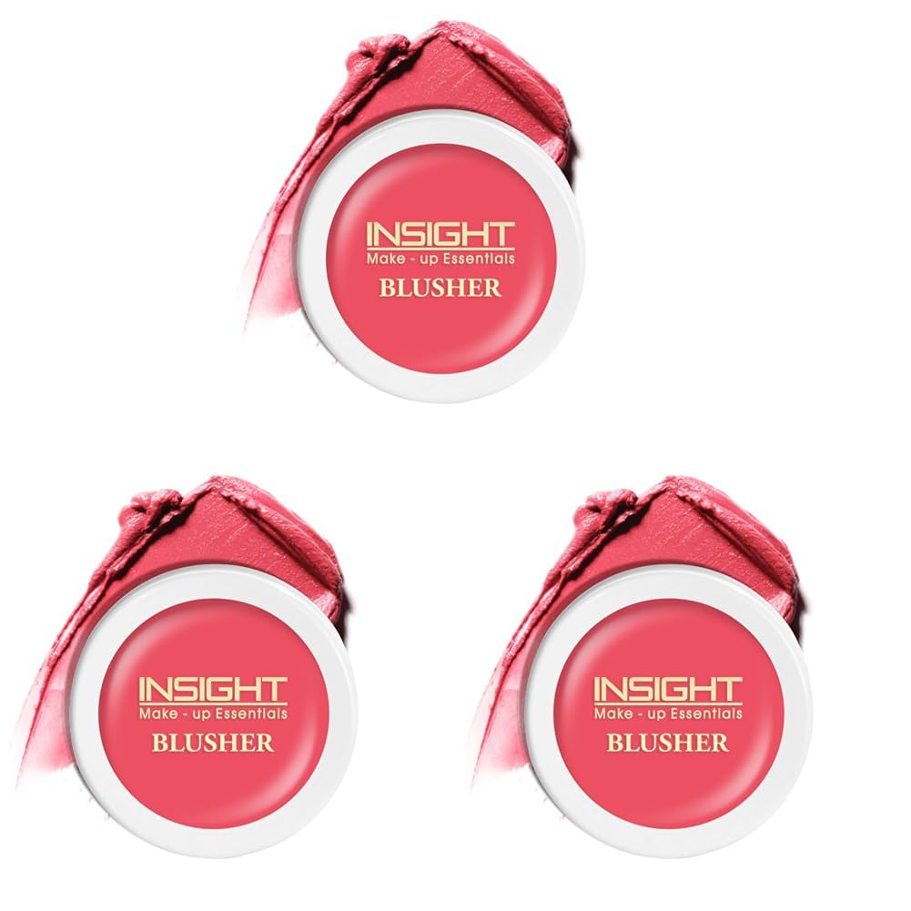 Insight Cosmetics Crème Blusher, Face Makeup, Strawbeery Drip, 3.5 gm(B-02:05) (Pack of 3)