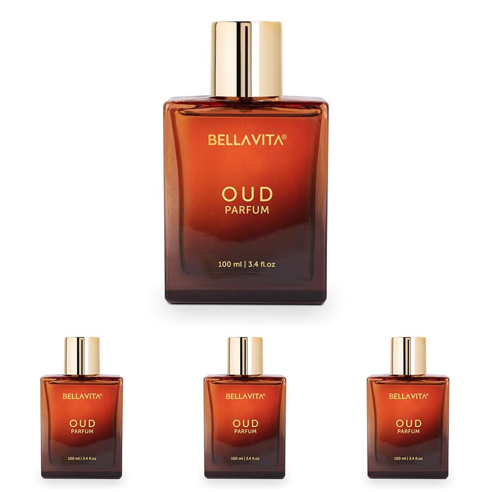 Bella Vita Luxury Oud Parfum Intense Unisex Liquid Perfume For Unisex With Carnation,Vanilla,Cedarwood|Woody,Oriental Long Lasting Fragrance Scent 100Ml (Pack Of 4)
