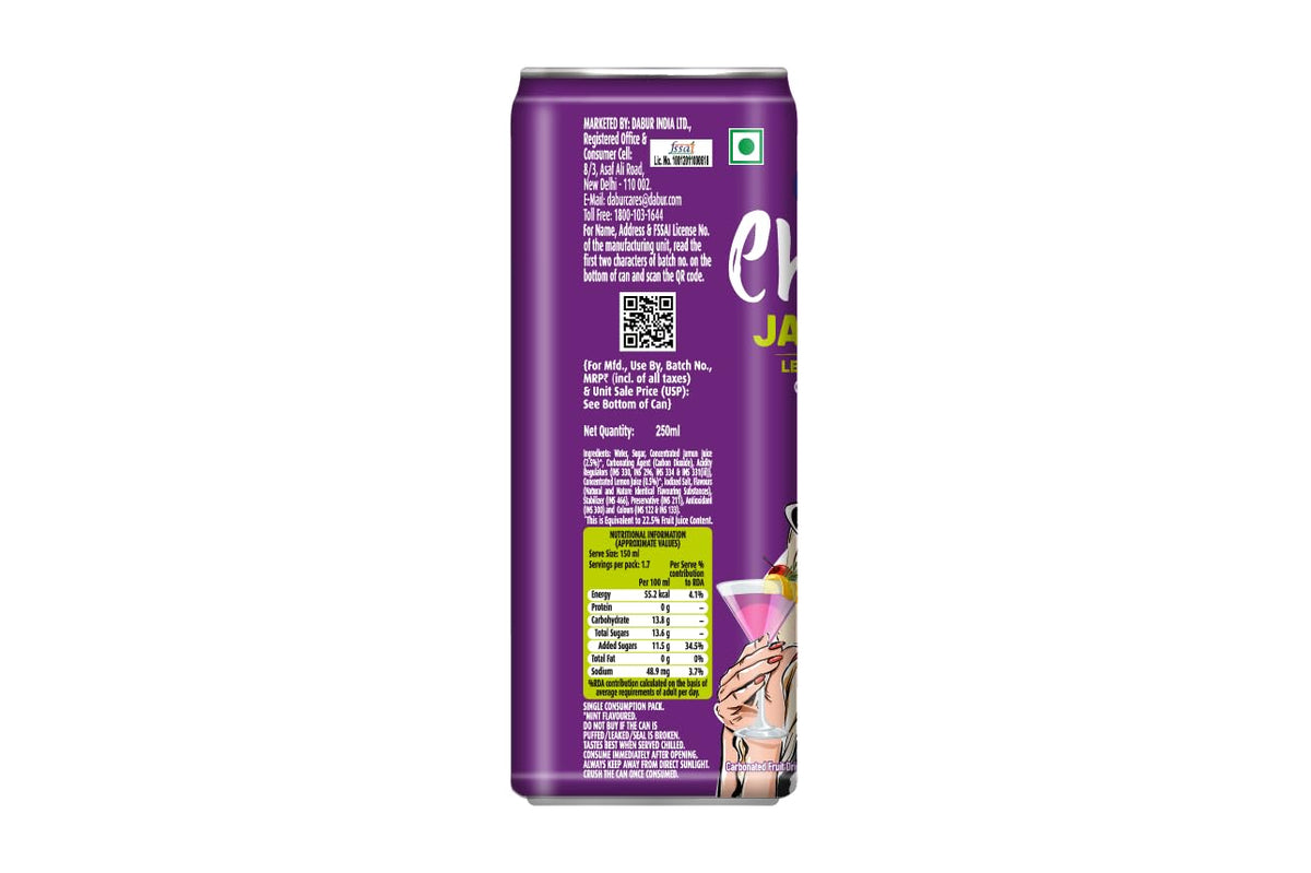 Dabur Real Cheers Jamuntini - 250ml | Premium Cocktail Mixer with extract of real tangy Jamuns | Bursting and Rich Flavour | Ideal for House Parties, Bars & Gifting