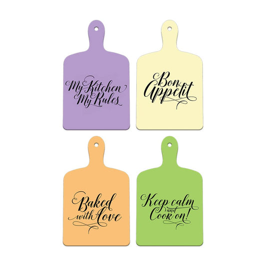 Artvibes Keep Calm And Cook On Wall Decoration Items for Kitchen | Cafe | Restaurant | Quotes Decor Item | Printed Wall Decoration | Kitchen Quotes Decor Item | Wall Poster (WH_5604N), Set of 4