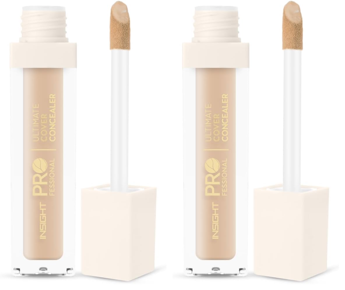 INSIGHT Professional Ultimate Cover Concealer (LN-13) | Lightweight, Long-Lasting & Waterproof | Enriched with Vitamin E & Coffee Seed Oil - 20g (Pack of 2)