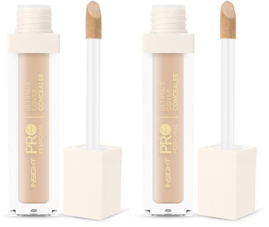INSIGHT Professional Ultimate Cover Concealer (LN-13) | Lightweight, Long-Lasting & Waterproof | Enriched with Vitamin E & Coffee Seed Oil - 20g (Pack of 2)