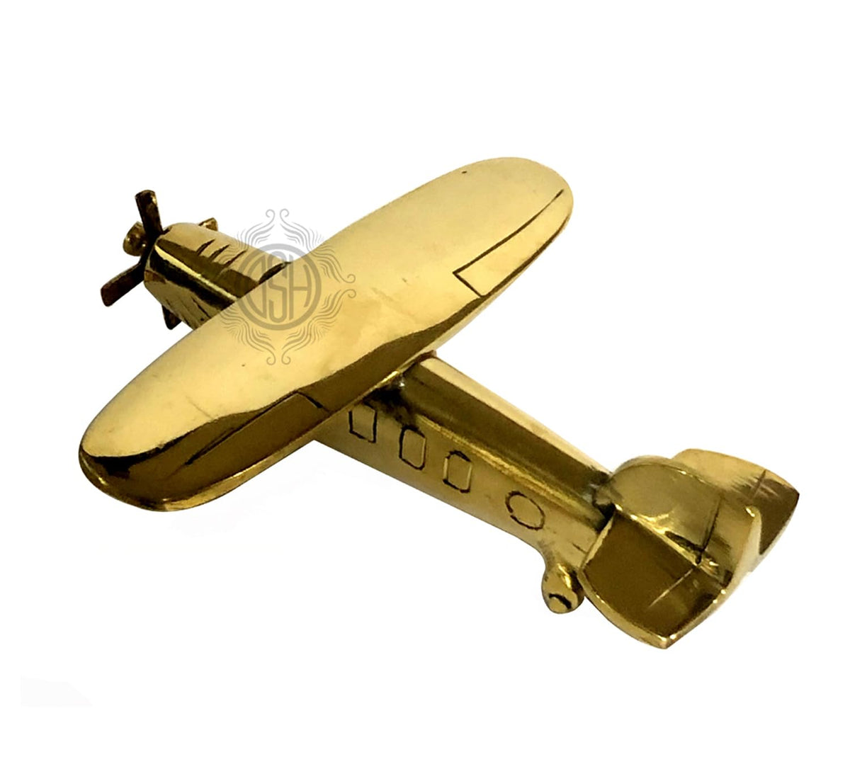 Dsh Brass Jet Plane Table Top Decorative Showpiece For Home Decor & Showpiece Office Table - 3.15X1.18 Inch