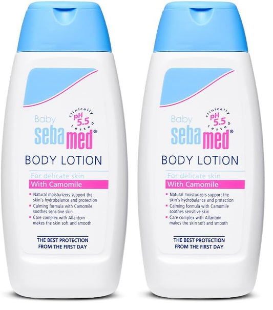 Sebamed Baby Body Lotion|pH 5.5|Vegan|200 ml (Pack of 2)