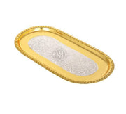 DSH Silver and Gold Plated Snacks and Dessert Bowl with Spoon and Tray Set for Home Decor Item with Velvet Box