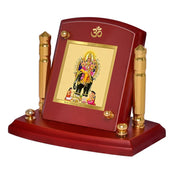 DIVINITI 24K Gold Plated Religious Car Dashboard Frame | Premium God Idol Frame for Car, Home Mandir & Office Table | Spiritual Gift, Decorative Showpiece | Vishwakarma