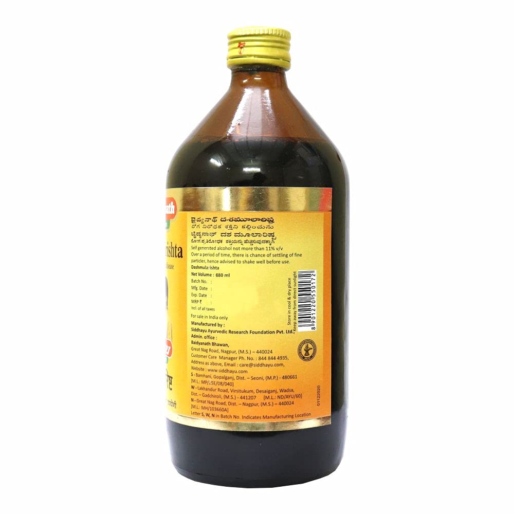 Baidyanath Asli Ayurved Dashmularishta - 680 ml - Ayurvedic Tonic for Women's Health & Wellness