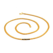 ASTRODIDI Gold Plated Chain | 24 Inch Stylish Light Weighted Golden Brass Neck Chain For Girls Women Men Boys (MHC-04)