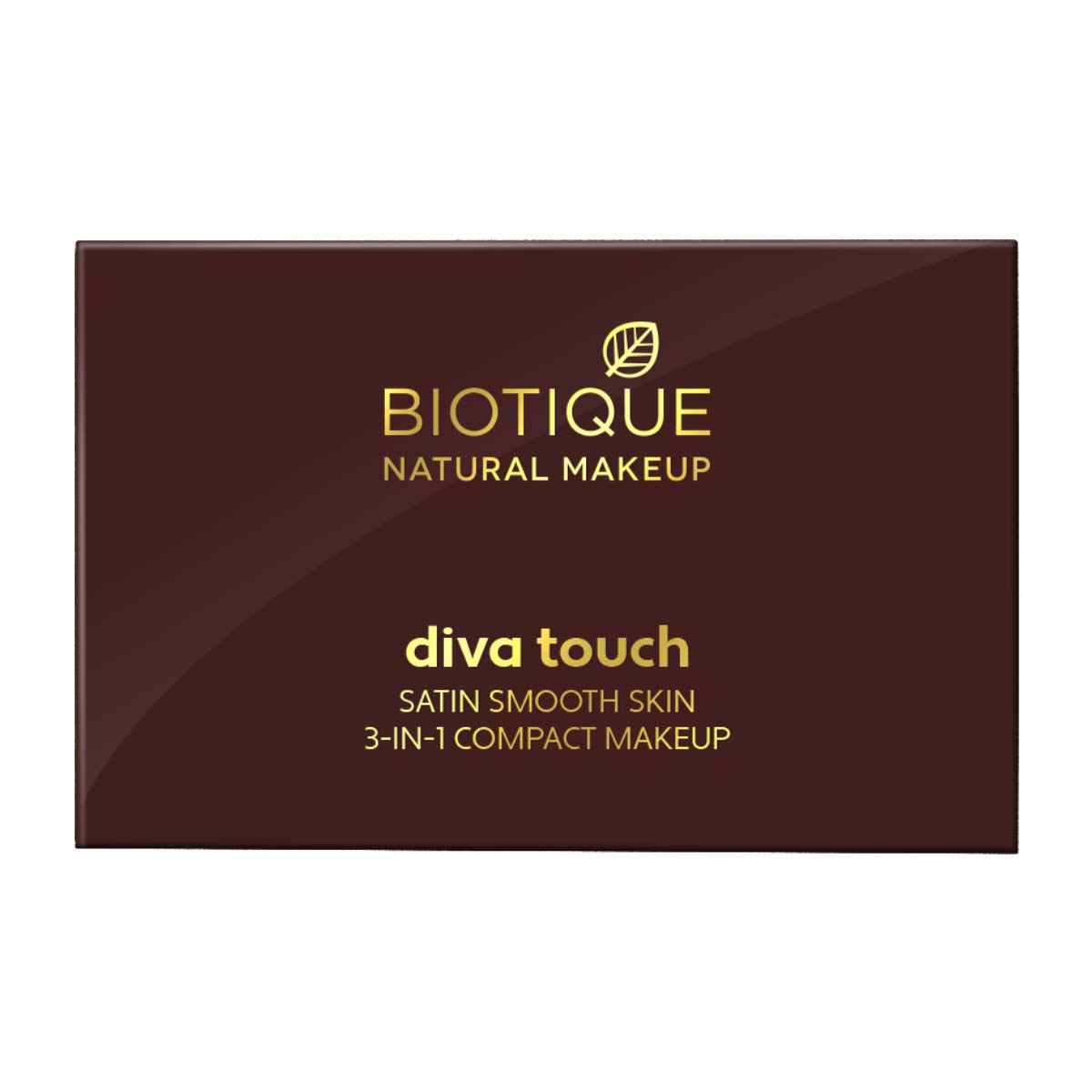 Biotique Acne Prone Natural Makeup Diva Satin Smooth 3-in-1 Compact Makeup, Almond Glow, 9g, Brown