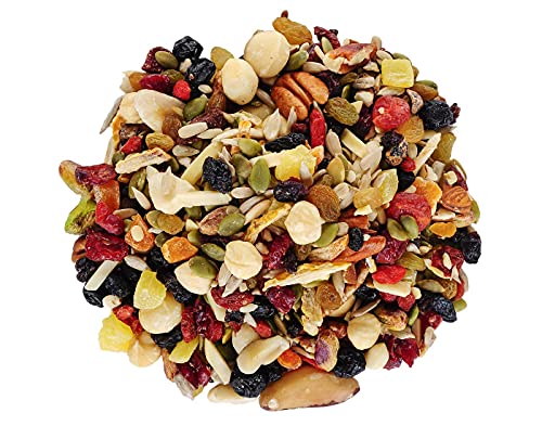 NatureVit Mixed Berries, Nuts and Seeds 1 Kg | Super Trail Mix with 20+ Assorted Ingredients | Dry Fruit, Super Seeds & Dried Fruits Combo | Immunity Booster Snack