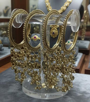 NMII Gold Plated Ghungroo Charm Kada Set for Women & Girls | Antique Traditional Coin & Bead Hanging Kangan | Ethnic Bridal Wedding Jewelry | Festive Parties | Trending Bangles For Gift – Set Of 4