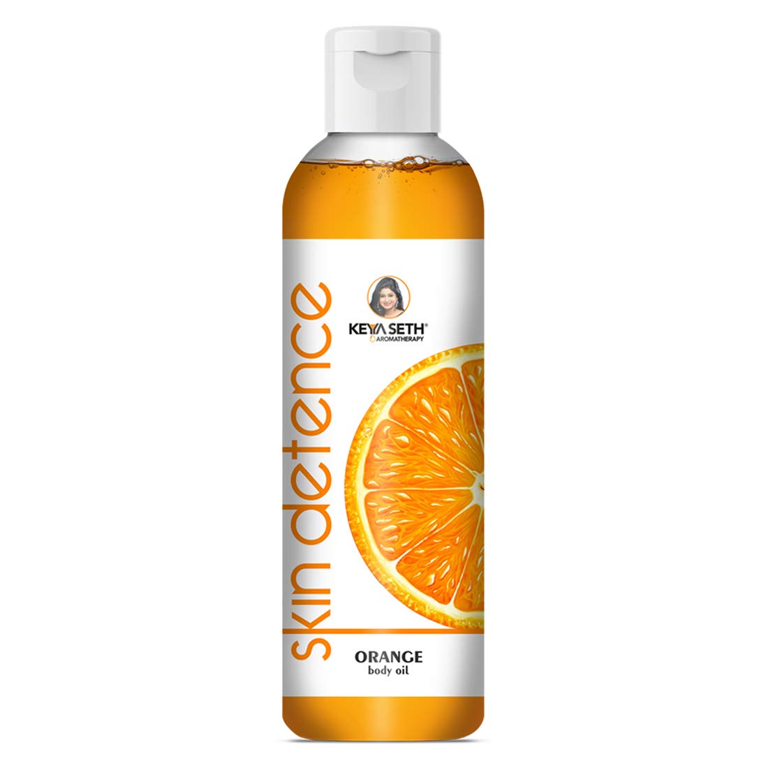 Keya Seth Aromatherapy Skin Defence Orange Body Oil Skin Lightening, Rejuvenating Non-Sticky for Daily Use After Bath, Massage Oil Enriched with Orange & Vitamin C (200 ml (Pack of 1))