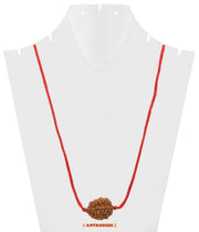ASTRODIDI Original and Certified 2 Mukhi Rudraksha Bead with Red Thread for Daily Wearing for Men Women Boys and Girls | Natural Two Face Rudraksh Bead | Unisex Design