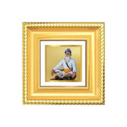DIVINITI Baba Deep Singh Ji 24K Gold Plated Foil Tabletop Photo Frame for Home Décor, Puja Room, Luxury Gifting | DG Frame 015 S1A (10x10 CM)