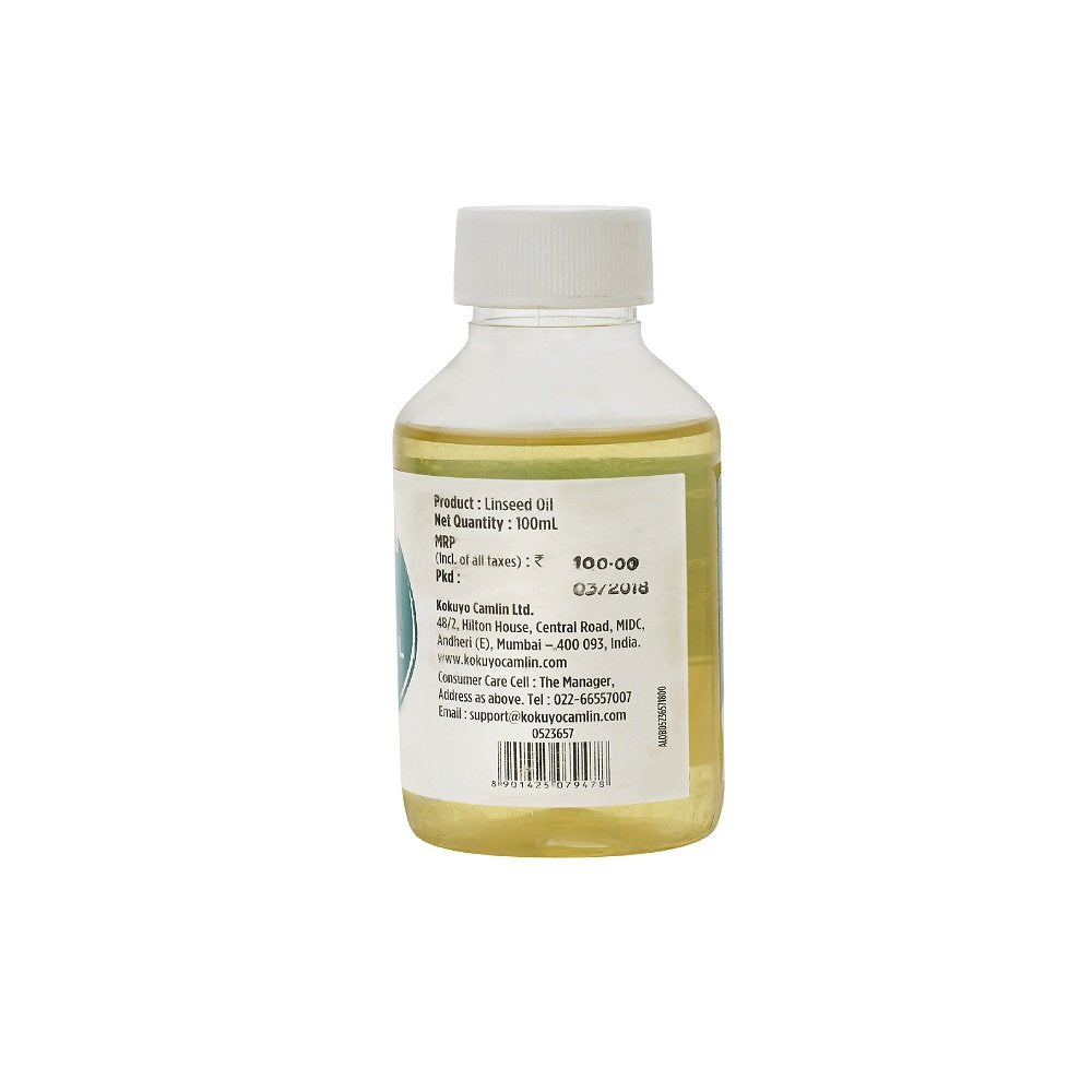 Camel Artist Picture Varnish for Oil Colour (Off-White) & Purified Linseed Oil for Colour (Yellow)