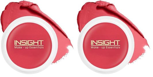 INSIGHT Blusher | Blendable Formula | Natural Dewy Finish | Creamy Matte Texture | Multiuse | Highly Pigmented |Infused With Vitamin E| Watermelon Popsicle-3.5g (Pack of 2)