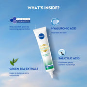 NIVEA Luminous Even Glow Oil Control Face Crème & Moisturiser Serum | Patented Thiamidol (60X More Effective Than Vitamin C) | Salicylic Acid & Hyaluronic Acid | Dark Spots & Pigmentation Serum for Oil Control, Brightening & Hydration | 10ml