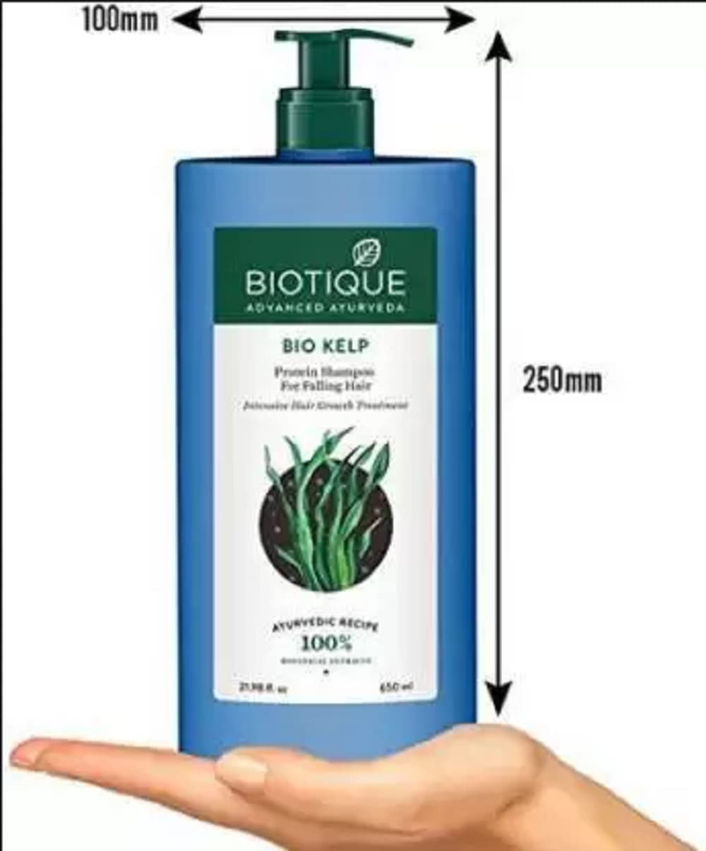 BIOTIQUE Bio kelp Shampoo for falling hair combo pack of 2 each 650ml (1.3 L)