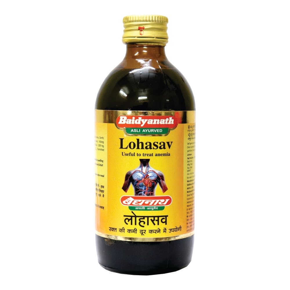 Baidyanath Asli Ayurved Lohasav - 220ml | Ayurvedic Formulation | Helps Manage Anaemia and Loss of Appetite | Supports Spleen, Liver and Digestive Health