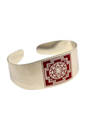 RUDRADIVINE Shree Yantra Kada – Sacred Designer Steel Cuff Bangle Bracelet