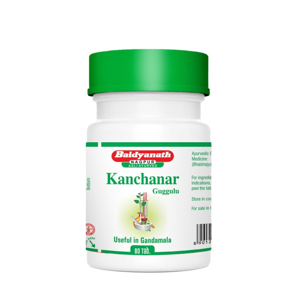 Baidyanath Asli Ayurved Kanchanar Guggulu, 80 Tablets - Ayurvedic Herbal Supplement