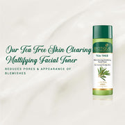 Biotique Tea Tree Skin Clearing Mattifying Facial Toner | Enriched with 100% Botanical Extracts & Tea Tree Oil | Refreshing, Alcohol-Free Formula | Ideal for Normal to Oily & Acne-Prone Skin | 120ml