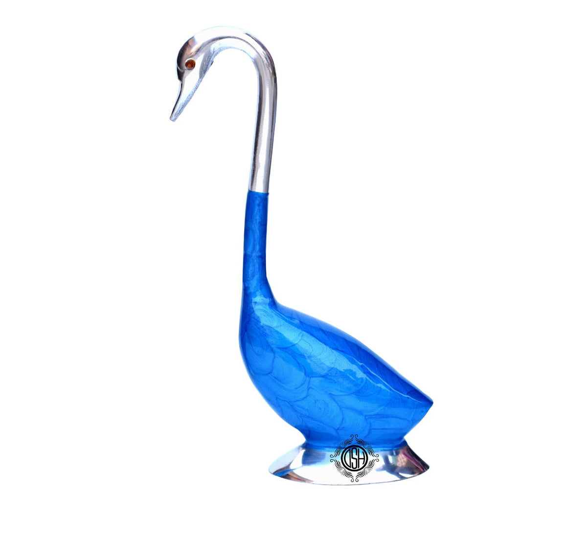 DSH CRAFTING YOUR CURIOSITY Metal Decorative Swan Duck Showpiece Kissing Duck Showpiece for Home Décor and Gift (Blue)