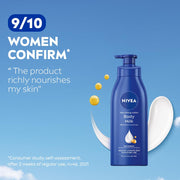 NIVEA Nourishing Body Milk 400ml Body Lotion with Hyaluronic Acid | 72Hr Hydration | Deep Moisture Care for Very Dry Skin | Enriched with Almond Oil | Smooth, Radiant & Healthy Looking Skin Care