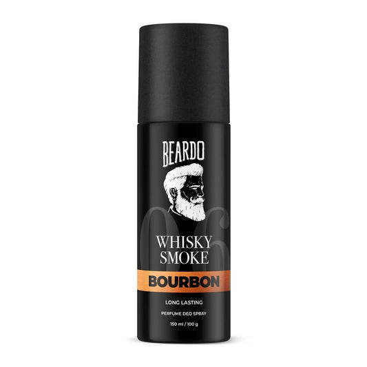 BEARDO PERFUME DEO SPRAY - Whisky Smoke Bourbon, 150ml | Get compliments with Long lasting Leathery, Woody Deodorant | Gift for Men | Christmas gift for men | Gift For Friends
