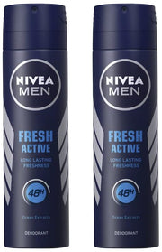 NIVEA MEN Fresh Active Original Spray Deodorant For Men, 150Ml (Pack Of 2)