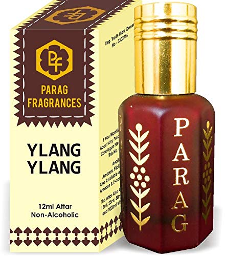Parag Fragrances Ylang Ylang Attar 1 Tola / 12ml (Crystal Series) Natural Distiled Attar/Alcohol Free Attar/Long Lasting Attar