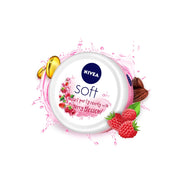 Nivea Soft Light Moisturizer Cream, Playful Peach, With Vitamin E & Jojoba Oil For Face,100 Ml & Nivea Soft Berry Blossom, Light Moisturizer For Face, Hand & Body,With Vitamin E & Jojoba Oil, 100ml