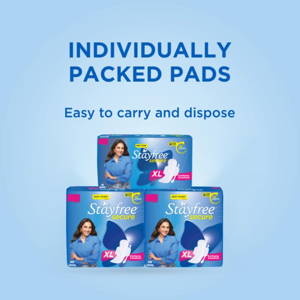 Stayfree Secure Soft XL Sanitary Pads for Women(98 Napkins) (Pack of 2)