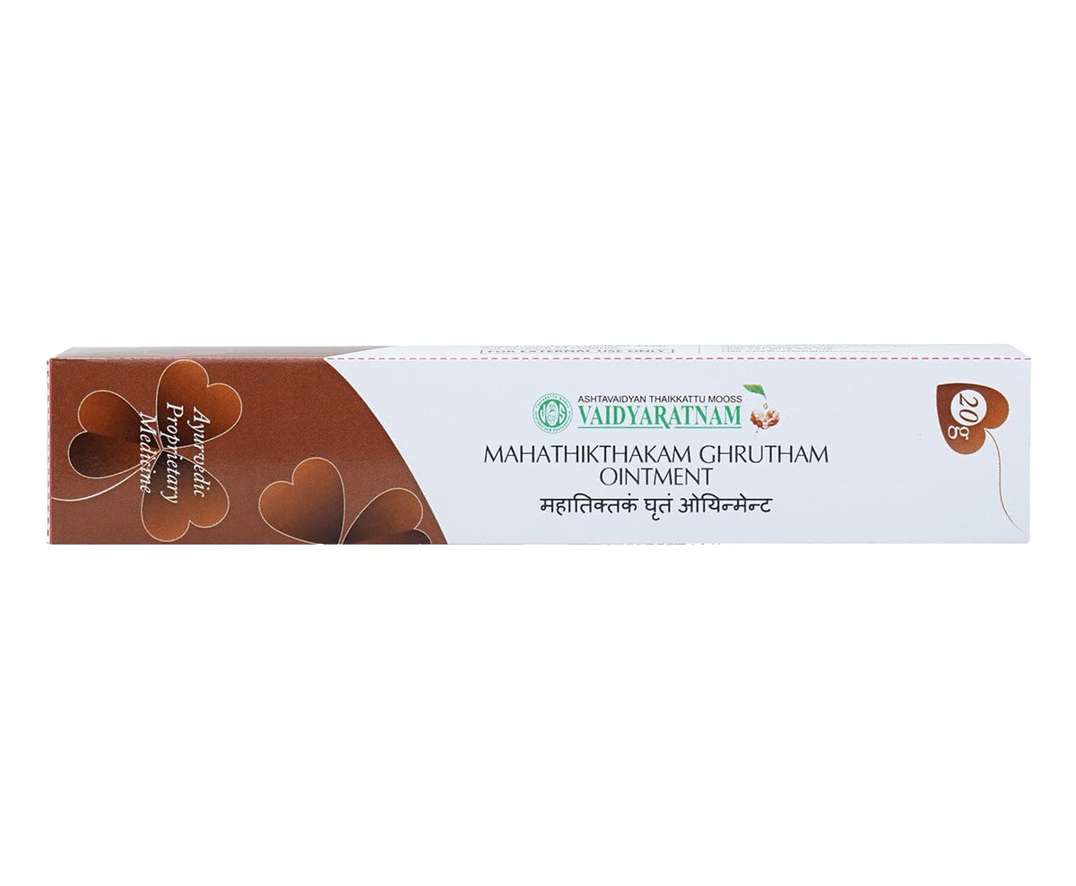 Vaidyaratnam Mahathikthakam Gh. Ointment | Ayurvedic Skin Ointment for Itching, Redness & Skin Irritation