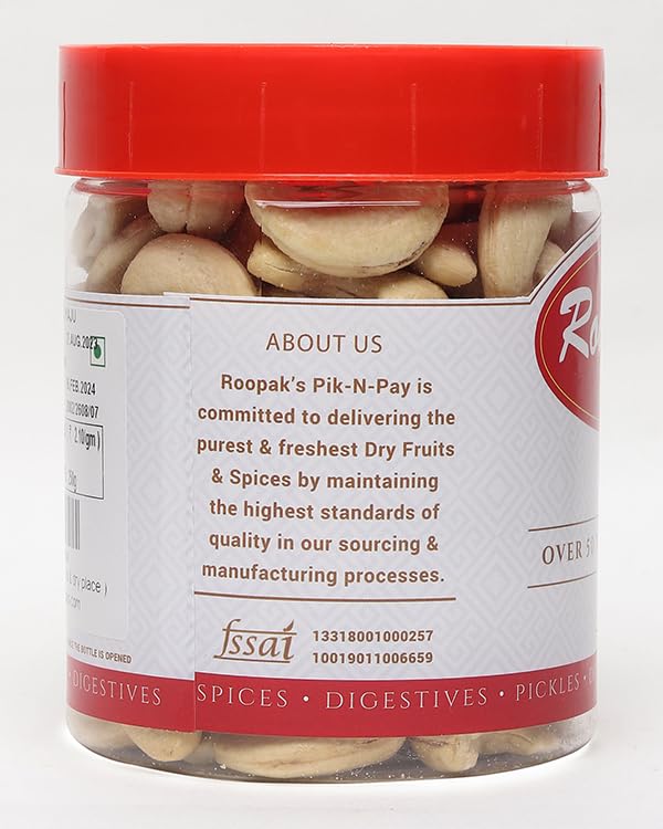 Roopak's PIK-N-PAY 100% Natural Premium Crunchy Cashew | Premium Kaju nuts | Nutritious & Delicious | Gluten Free & Plant based Protein