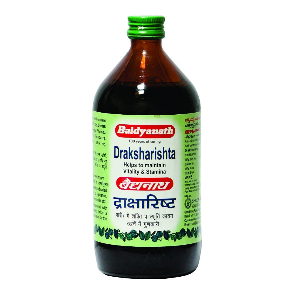 Baidyanath Asli Ayurved Draksharishta 450 Ml. syrup, Pack of 1, Multicolour