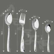 Parage 18 Pieces Premium Stainless Steel Cutlery Set, Home & Kitchen with Gift Box (6 Pieces Each Table Spoons, Table Forks & Tea Spoons) with Leatherite Box