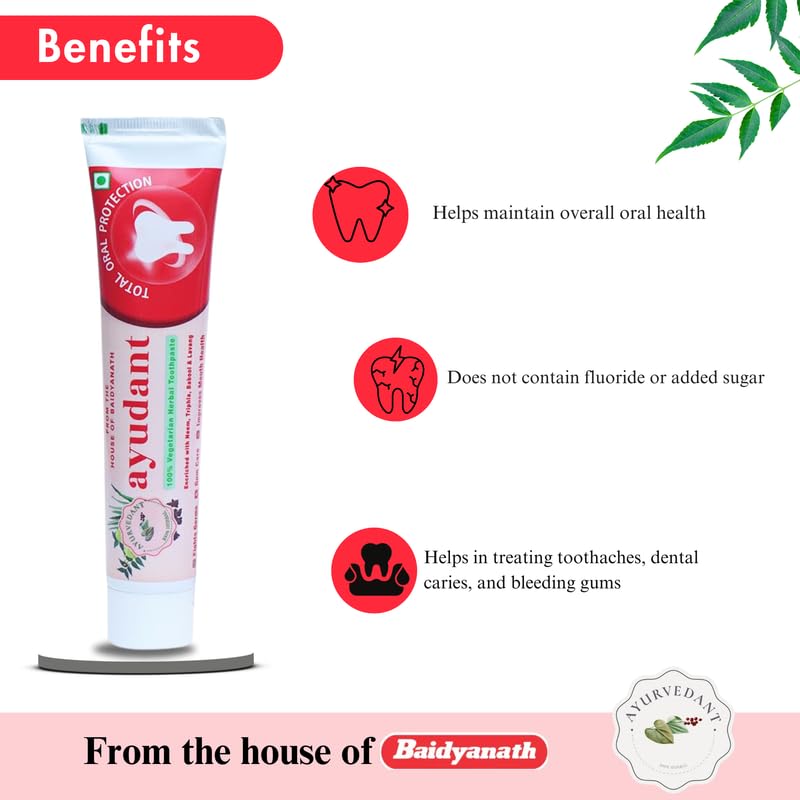 Ayurvedant Ayudant Oral Care Toothpaste 100G|From The House Of Baidyanath