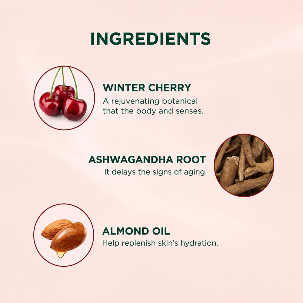 Biotique Winter Cherry Rejuvenating Body Lotion | Moisturizes and Hydrates the Skin | Prevents Ageing, Wrinkles and Dark Spots| 100% Botanical Extracts| Suitable for All Skin Types | 300ml