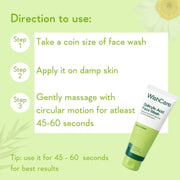 WishCare Salicylic Acid Face Wash For Women & Men | Reduces Acne & Controls Oil | With AHA, Green Tea, Chamomile & Tea Tree | Salicylic Acid Face Wash For Oily Skin & Acne Prone Skin | 100ml