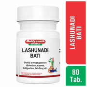 Baidyanath Asli Ayurved Lashunadi Bati | Supports Digestive Health | Relieves Indigestion & Gas | Ayurvedic Herbal Tablets - 80 Tablets (Pack of 2)