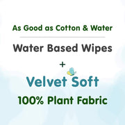 Mother Sparsh Cotton Scented Water Plant Fabric, Biodegradable Wipe (Blue, 15 Wipes)