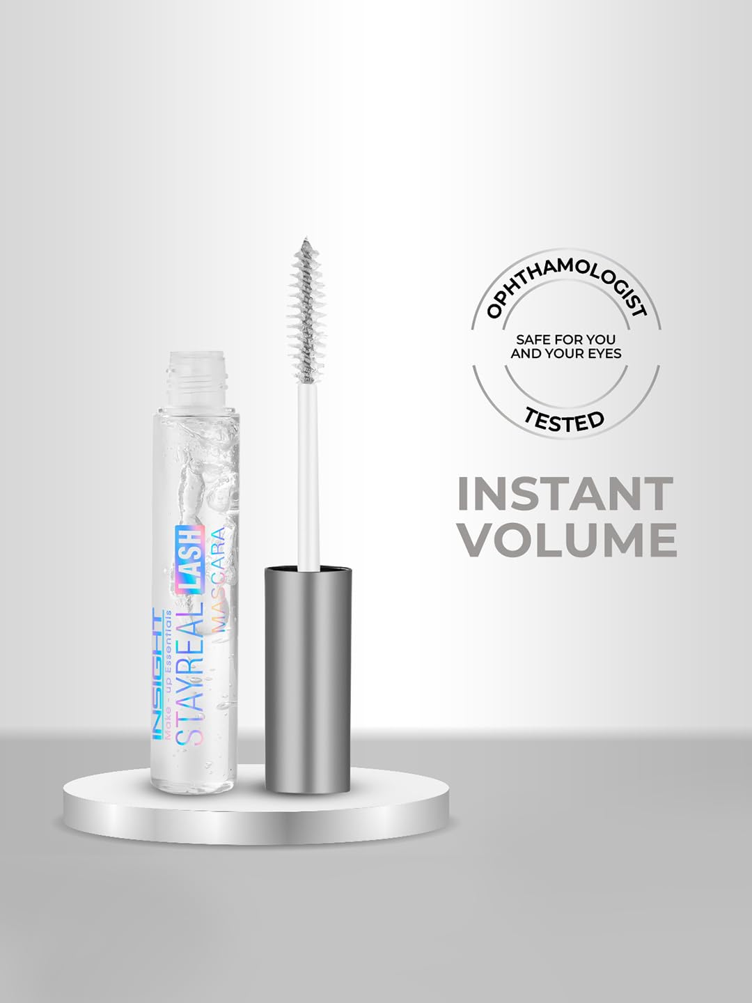 INSIGHT Stay Real Lash Mascara - Transparent | Clear Gel Formula| Natural Look | Sweatproof | For Brows and Eyelashes for Every day Use -10 g