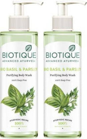 Biotique Basil & Parsley Body Wash, 2 x 200 ml