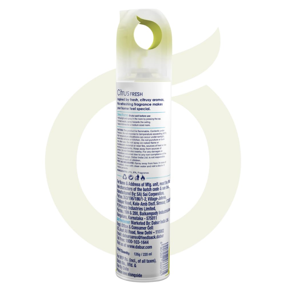 Odonil Room Air Freshner Spray, Citrus Fresh - 220 ml