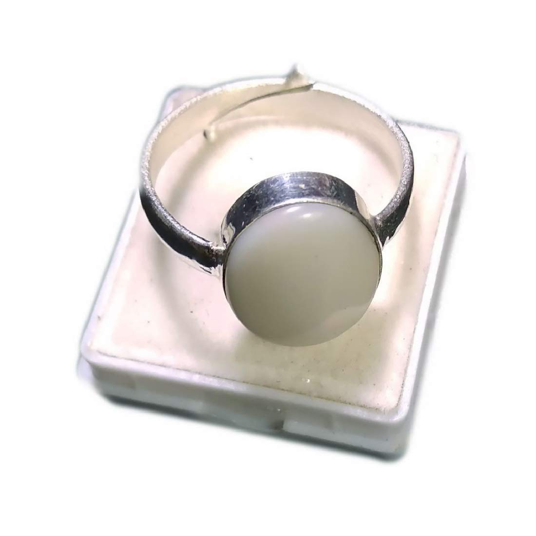 ASTRODIDI White Opal Stone Ring Certified Gemstone for Men & Women