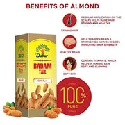 Dabur Badam Tail : 100% Pure | Sweet Almond Oil| Rich in Vitamin -E for Healthy Skin , Hair and Body -50ml