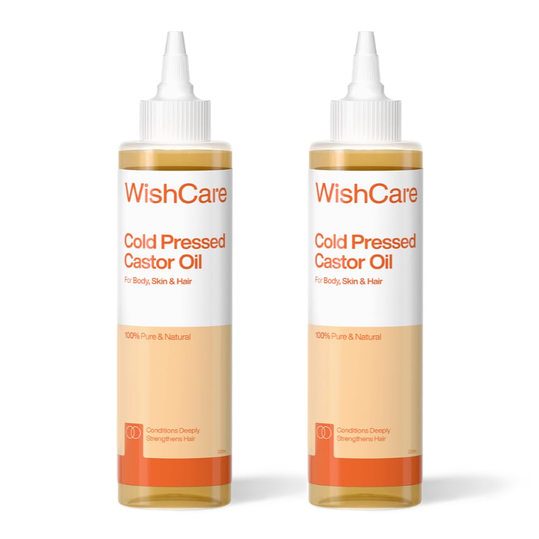 WishCare® Premium Cold Pressed Castor Oil - Pure & Virgin Grade - For Healthy Hair and Skin