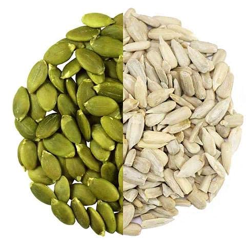 NatureVit Pumpkin and Sunflower Seeds Combo 500 Gram (2 Jar x 250g) | Protein & Fibre Rich Super Seeds | Immunity Booster | Healthy Snack & Diet Food