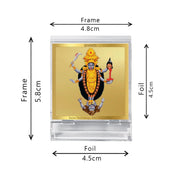 DIVINITI 24K Gold Plated Religious Car Dashboard Frame | Premium God Idol Frame for Car, Home Mandir & Office Table | Spiritual Gift, Decorative Showpiece | Maa Kali